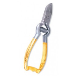 Nail Cutter, Puffer Spring W/Lock. Half Gold.